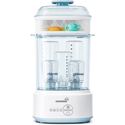 Bottle Sterilizer and Dryer, Compact Electric Steam Baby Bottle Sterilizer (Esterilizador de Biberones), Bottle Sanitizer for Baby Bottles, Pacifiers, Pump Parts Blue