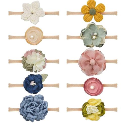 Baby Girl Headbands and Bows for Newborn Infant Toddler Nylon Hairbands Hair Accessories