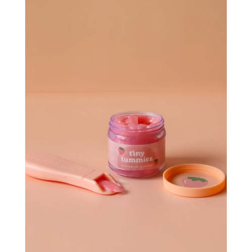Tiny Harlow - Tiny Tummies Doll Food Jar and Spoon Set - Strawberry Custard