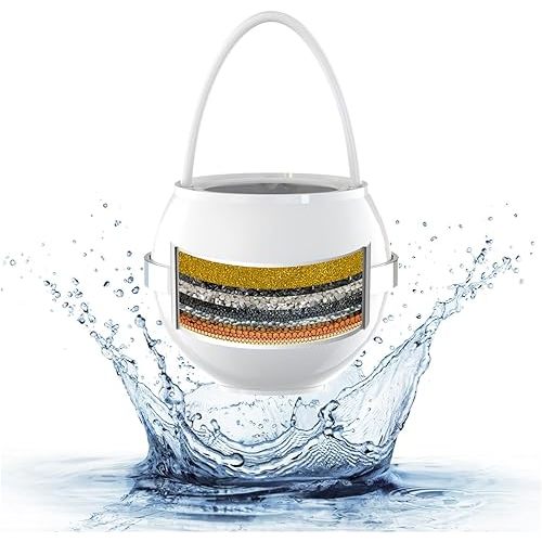 Bath Water Filter for Tub Faucet, White