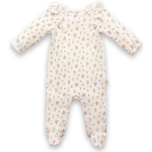Floral Organic Cotton Footie