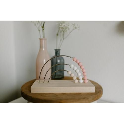 Pink Neutral Rainbow Abacus | Wood Nursery Décor | Baby Counting Games
,
Mini