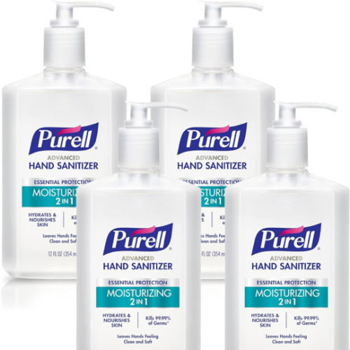 Amazon.com: Purell 2in1 Moisturizing Advanced Hand Sanitizer Gel, 12 oz Pump Bottle (Pack of 4) - 3698-06-EC : Health & Household