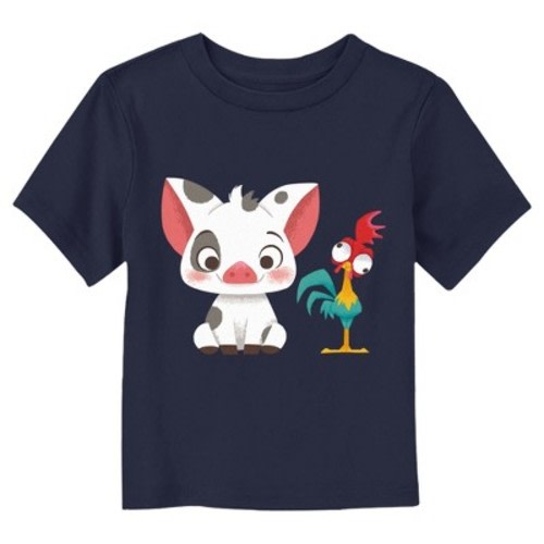 Moana Hei Hei and Pua Large Portraits T-Shirt, Color: Navy blue, Size: 2t