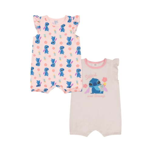 Stitch Baby Girls Romper, 2-Pack, Sizes 0/3M-24M