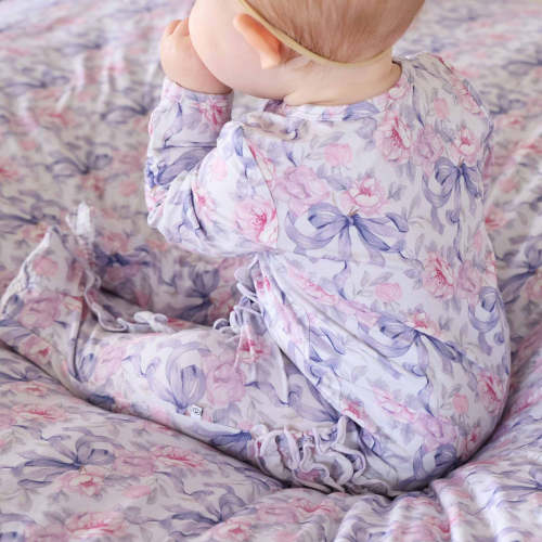 Leighton's Lavender Ruffle Zipper Footie