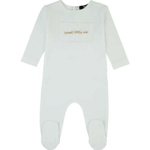 Muslin Patch Footie, Ivory - Noggi | Maisonette