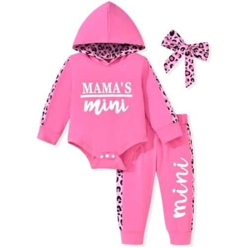 Baby Girl Long Sleeve Infant Hoodie Romper Pants Outfit