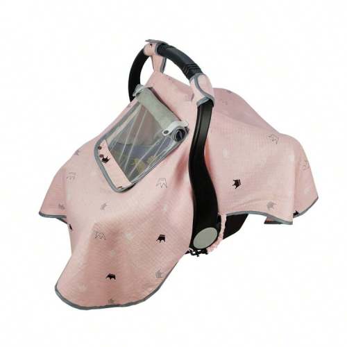 ICOPUCA Muslin Baby Car Seat Covers, Car Seat Covers For Babies, Kick-Proof Car Seat Covers For Infant With Breathable Mesh Peep Windows, Canopy Newborn Gift For 4 Seasons | SHEIN USA