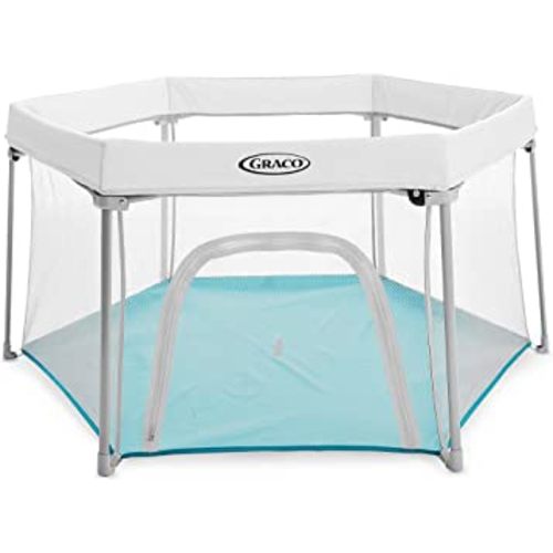 Graco Pack 'n Play LiteTraveler Playard | Outdoor and Indoor Playspace with Compact, Quick Fold, Breeze,1.0Count