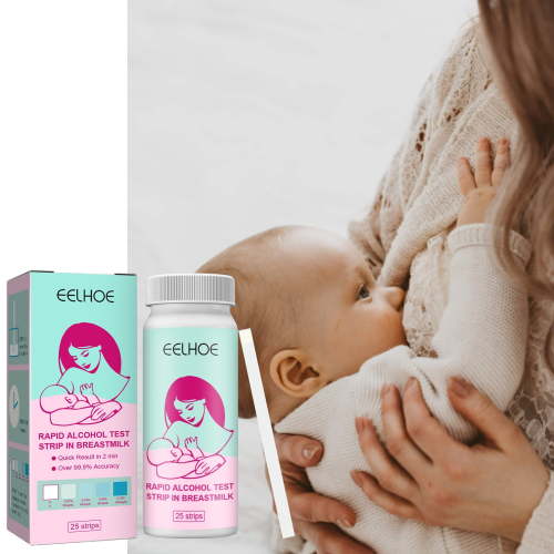 Breast Milk Alcohol Test Strips for Lactating Mothers, 2-Minute Fast & Accurate Detection, Gentle Immersion Test for Safe Nursing, Pack of 10 Strips for Daily Use