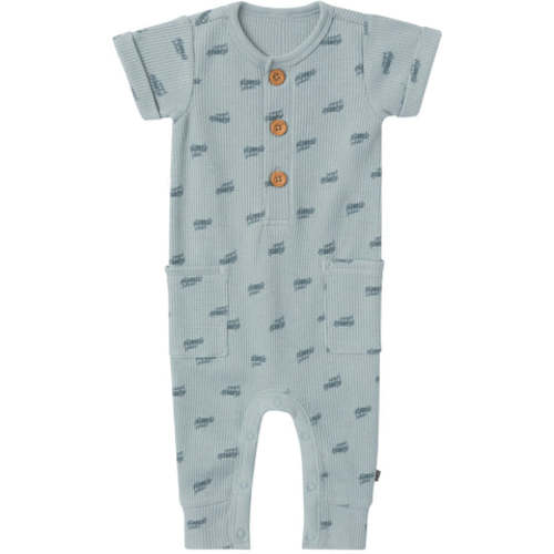 Baby Boys Teal Buggy Short Sleeve Long Leg Romper