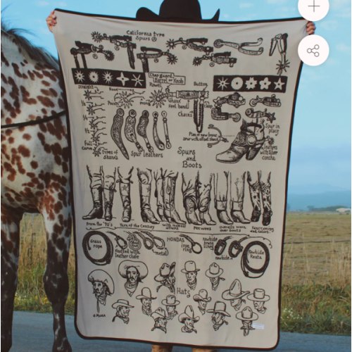 Jo Mora Western Study Calf Blanket