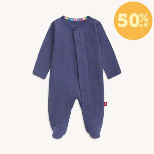 harbor blue cloudstretch™ magnetic parent favorite footie – Magnetic Me