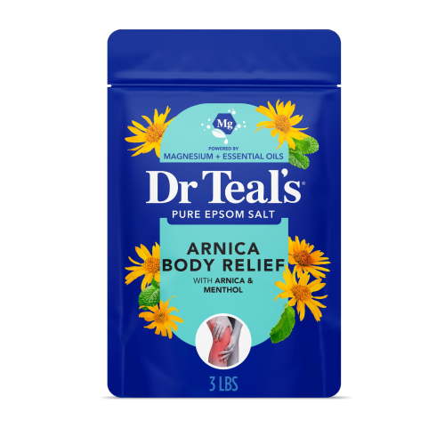 Dr Teal's Arnica Body Relief Epsom Salt Soak with Menthol, 3 lbs