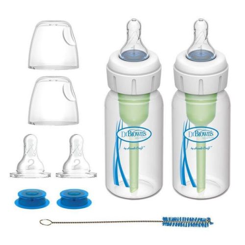 Dr. Brown's Flow Specialty Feeding Baby Bottles - 4 fl oz/9pk: Anti-Colic, BPA-Free, Silicone Nipple