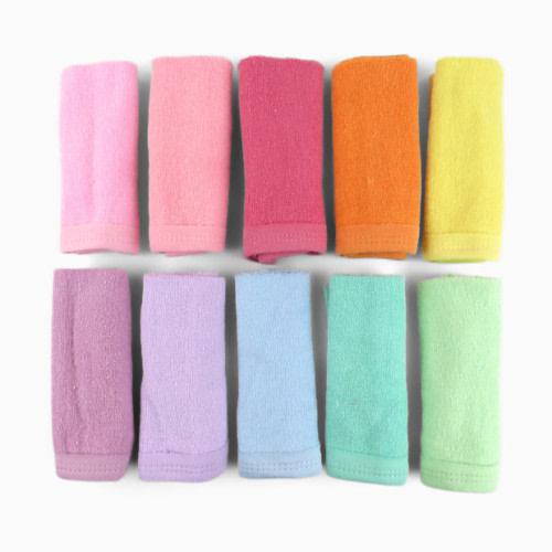 10-Pack Organic Cotton Baby Terry Wash Cloths - Rainbow Pinks