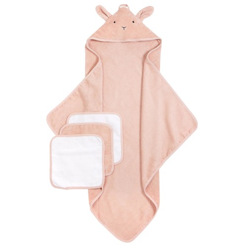 Ensemble Serviette de Bain et 3 Débarbouillettes - Lapins – CLÉMENT