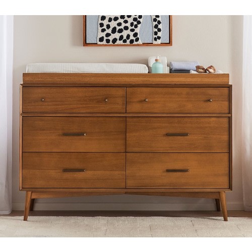 west elm x pbk Mid-Century 6-Drawer Changing Table | Acorn Finish