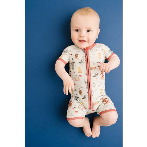 Seaside Snuggles Bamboo Short Romper