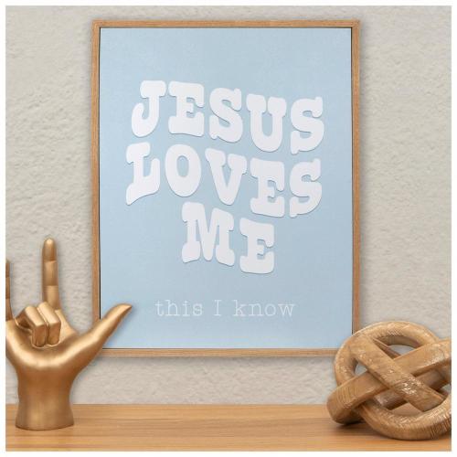 Jesus Loves Me Wood Wall Decor