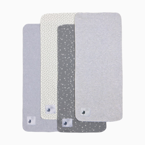 Small Story Burp Cloth (4 Pack) - Grey