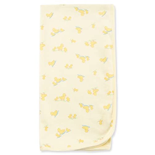 Little Me Blankets for Baby Gender Neutral Duckies Swaddling Receiving Blanket, 30 x 27 Inches