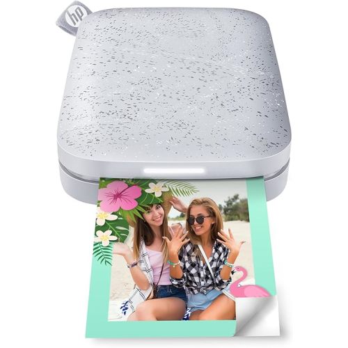 HP Sprocket 2x3" Instant Smartphone Photo Printer - Portable Color Wireless Mobile Printer - Zink Sticky-Back Photos - Print from Compatible iOS & Android Devices with Bluetooth w/Fun App - Luna Pearl