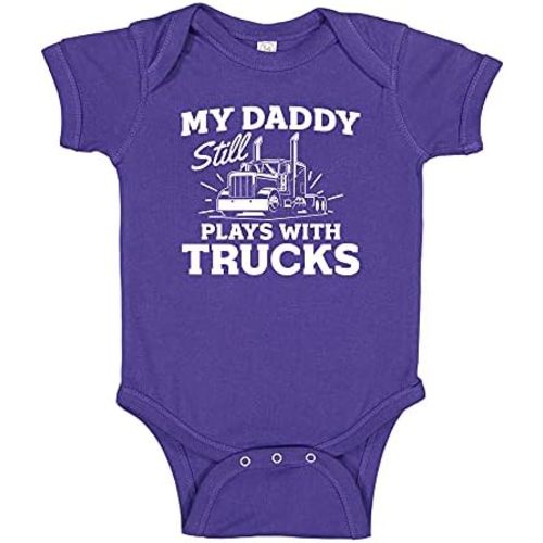 My Daddy Still Plays with Trucks Baby Bodysuit One Piece or Toddler T-Shirt Cute Trucker Baby Clothes