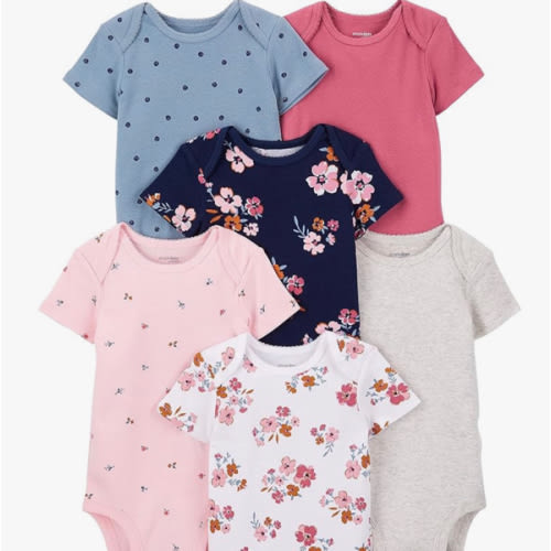 Simple Joys by Carter's Baby-Girls 6-Pack Short-Sleeve Bodysuit