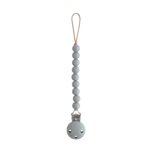 mushie 100% Silicone Baby Pacifier Clip BPA Free | Hera (Stone)