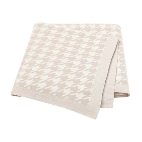 Houndstooth Blanket | Blush Check – Keepsake Baby Co