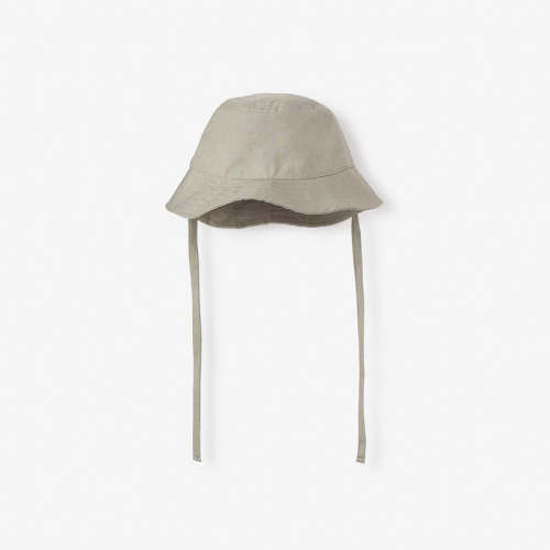Olive Green Linen Bucket Hat OLIVE GREEN / 0-12M