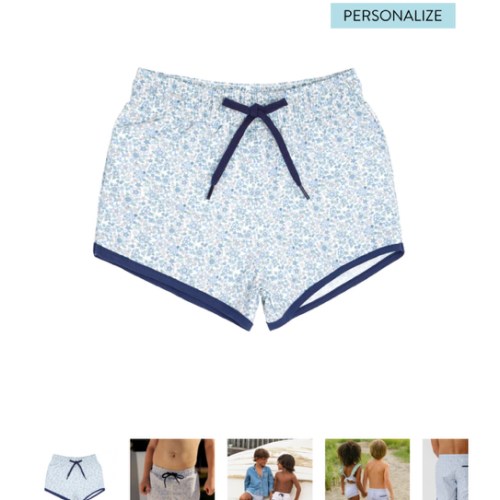 boys slate floral boardie | minnow swim