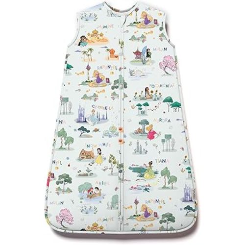 Milk Snob Dsiney Enchanted Kingdoms Baby Sleeping Sack for 6-18 Months, Sleeveless Sleep Bag Wearable Zip Up Blanket for Girl, Infant Shower and Registry Gifts