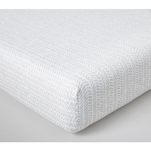 Sateen Chevron Crib Sheets | Pottery Barn Kids