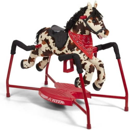 Radio Flyer Freckles Plush Horse - Interactive Riding Stuffed Animal for Toddlers with Walking Feature