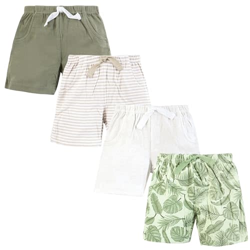 Hudson Baby Unisex Baby Shorts Bottoms 4-Pack