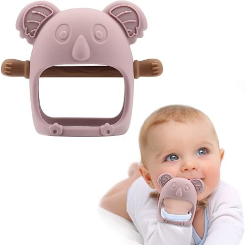 Baby Teething Toys, Koala Teethers for Babies 0-6 Months, Glue-Free Handle, Never Drop Silicone Teethers for Babies, Hand Teethers, Infant Toys, Soothing Pacifier for 1+ Months Infants Babies