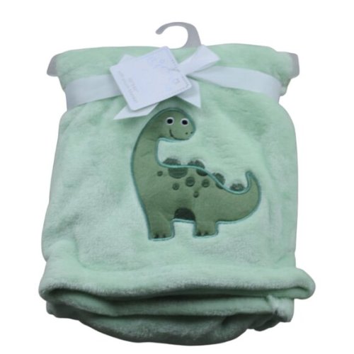 Baby Elements Blanket Dinosaur Fleece Green Dino Infant Boys Soft Plush NWT