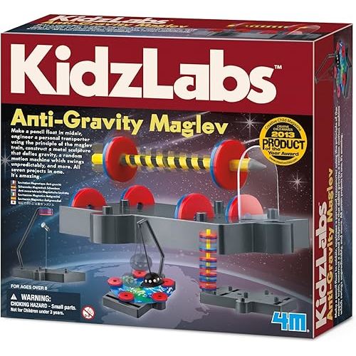 4M Kidzlabs Anti Gravity Magnetic Levitation Science Kit - Maglev Physics Stem Toys Educational Gift for Kids & Teens, Girls & Boys (3686)
