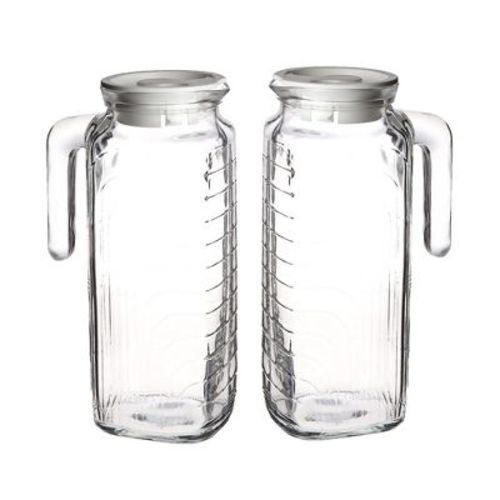 Bormioli Rocco Gelo Jug With White Lid - Set Of 2