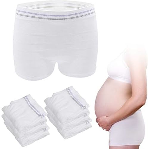 Mesh Postpartum Underwear 6 Pack High Waist Reusable Post Bay C-Section Recovery Maternity Panties for Women Washable Mesh Panties (XX-L)