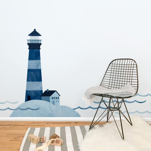 Lighthouse - Fabric Wall Decal - Sag Harbor - Mej Mej