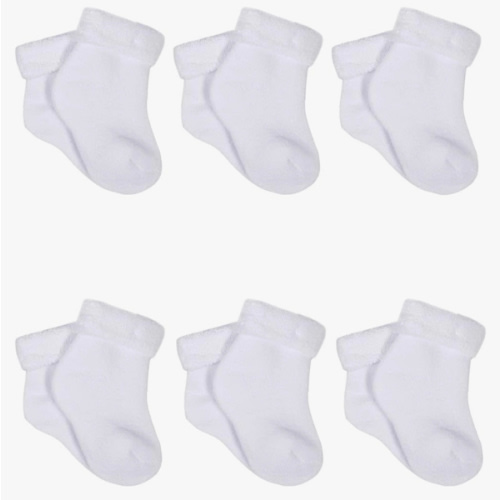 Gerber 6-Pack White Terry Socks
