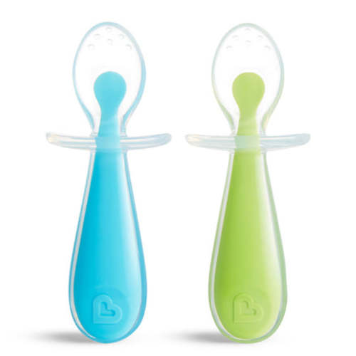 Gentle Scoop™ Silicone Training Spoons, 2pk |Munchkin.com