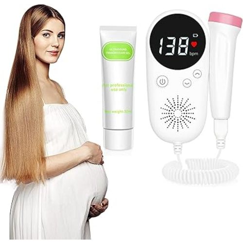ROTCROSS Doppler Fetal Heartbeat Monitor Belt Home Portable Baby Heartbeat Monitor Bandage Fetal Heart Rate Monitor Strap for Pregnancy Women Easy to Operate for Home Use ZRXC-H04