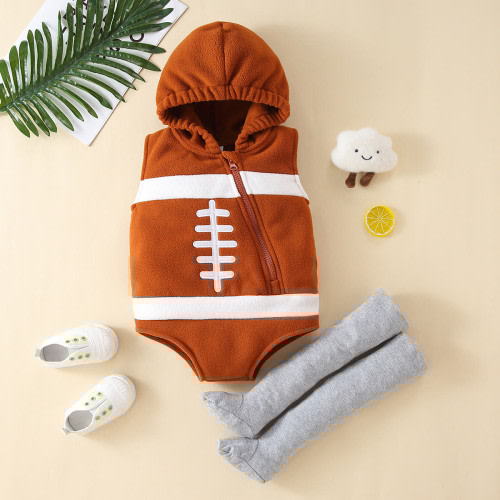 Baby Football Hooded Bodysuit and Socks