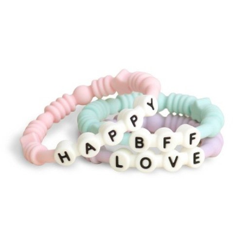 Itzy Ritzy Bitzy Silicone Bands Baby Teethers - 3pk