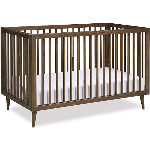 Novogratz Harper 3-in-1 Convertible Baby Crib, Walnut